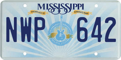 MS license plate NWP642