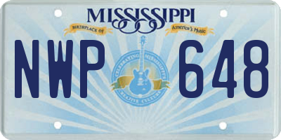 MS license plate NWP648