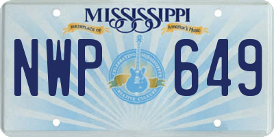 MS license plate NWP649