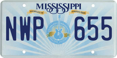 MS license plate NWP655