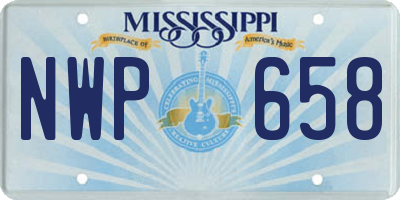 MS license plate NWP658