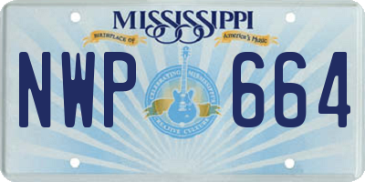 MS license plate NWP664