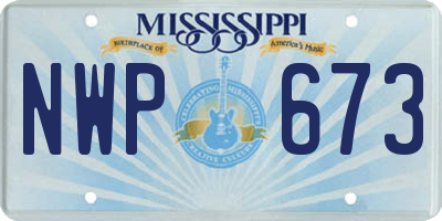 MS license plate NWP673