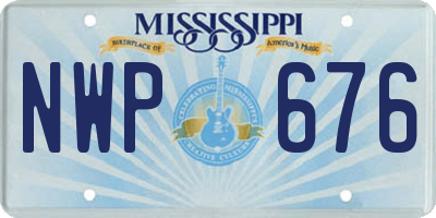 MS license plate NWP676