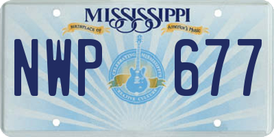 MS license plate NWP677
