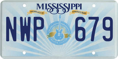 MS license plate NWP679