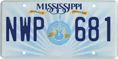 MS license plate NWP681