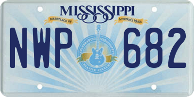 MS license plate NWP682