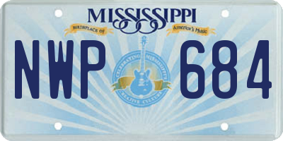 MS license plate NWP684