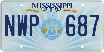 MS license plate NWP687