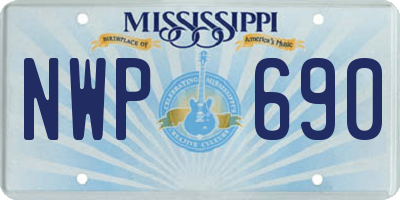 MS license plate NWP690