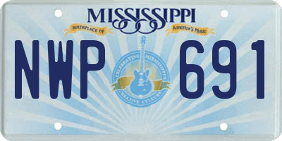 MS license plate NWP691