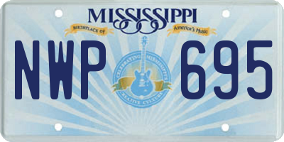 MS license plate NWP695
