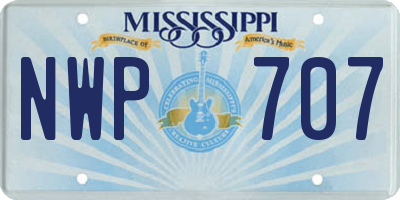MS license plate NWP707