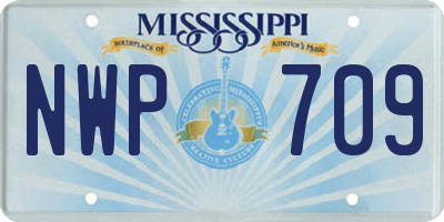 MS license plate NWP709