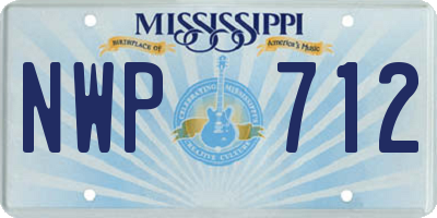 MS license plate NWP712