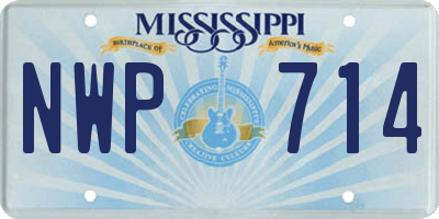 MS license plate NWP714