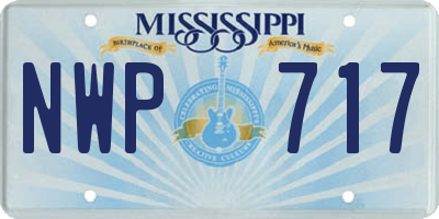 MS license plate NWP717