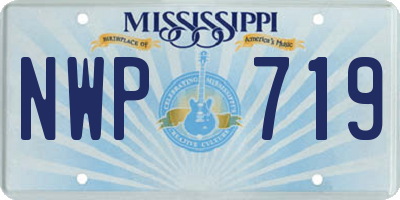 MS license plate NWP719