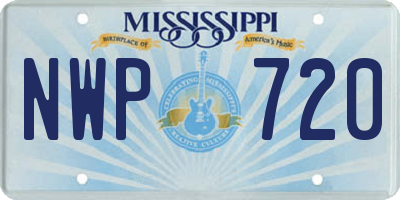 MS license plate NWP720