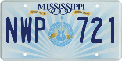 MS license plate NWP721