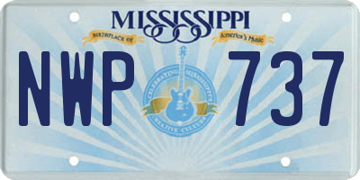 MS license plate NWP737