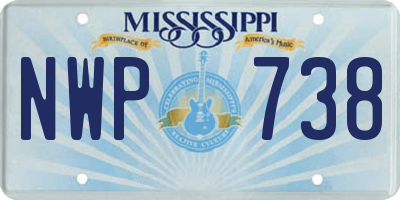 MS license plate NWP738