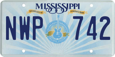 MS license plate NWP742