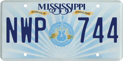 MS license plate NWP744