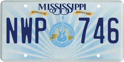 MS license plate NWP746