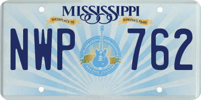 MS license plate NWP762