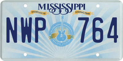 MS license plate NWP764