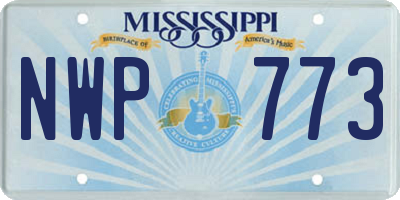 MS license plate NWP773