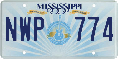MS license plate NWP774
