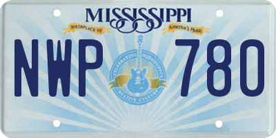 MS license plate NWP780
