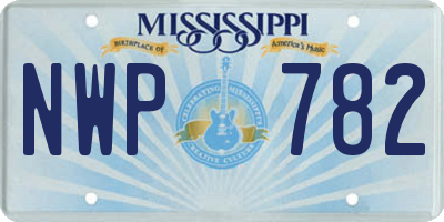 MS license plate NWP782