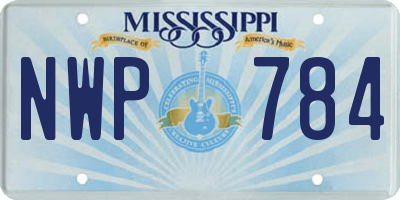 MS license plate NWP784