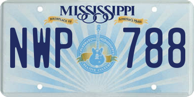 MS license plate NWP788