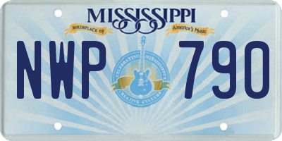 MS license plate NWP790