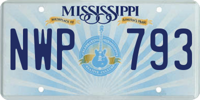 MS license plate NWP793