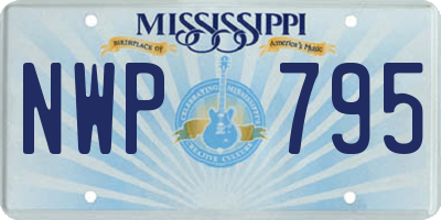MS license plate NWP795