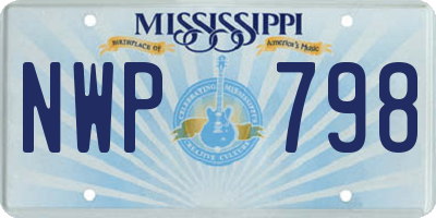 MS license plate NWP798