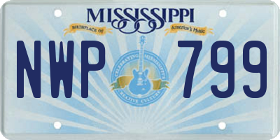 MS license plate NWP799