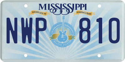 MS license plate NWP810