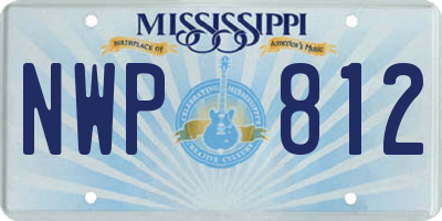 MS license plate NWP812