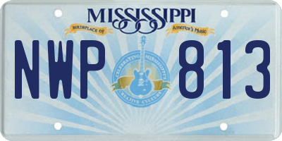 MS license plate NWP813