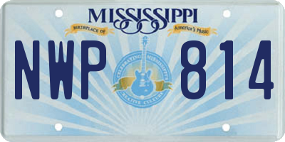 MS license plate NWP814