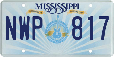 MS license plate NWP817