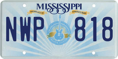 MS license plate NWP818