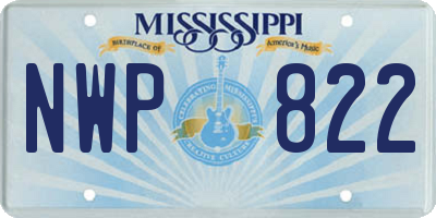 MS license plate NWP822